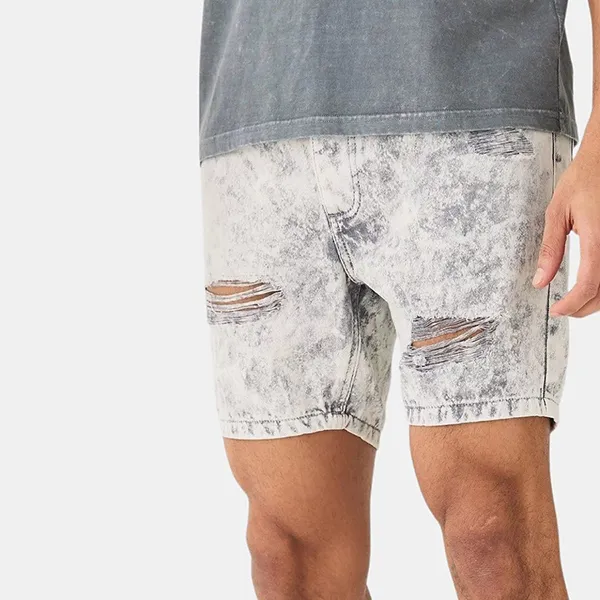 Quần Short Nam Boohooman BMM82732 Màu Xám Bạc Size 48 - Thời trang - Vua Hàng Hiệu