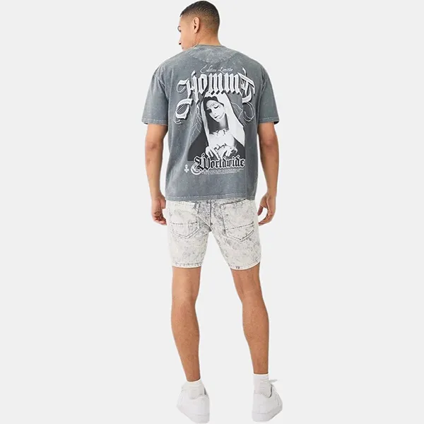 Quần Short Nam Boohooman BMM82732 Màu Xám Bạc Size 48 - Thời trang - Vua Hàng Hiệu