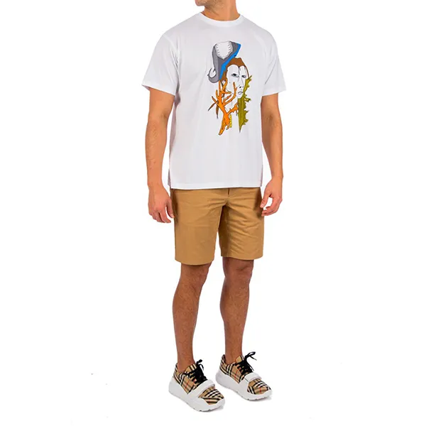 Quần Short Nam Burberry Logo Patch Chino Men 8039654 Màu Camel Size XS