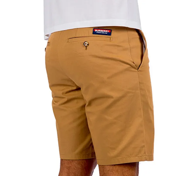 Quần Short Nam Burberry Logo Patch Chino Men 8039654 Màu Camel Size XS