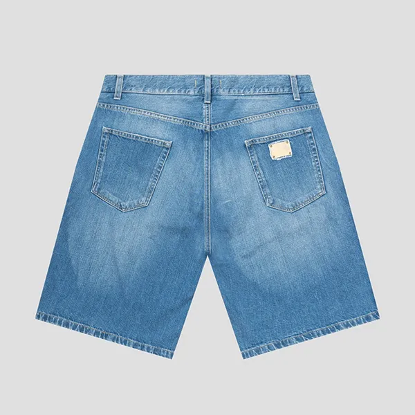 Quần Short Nam Dolce & Gabbana D&G Blue Denim With Gold Tag Embroidered G4I8AP G8N93 S9001 Màu Xanh Size 44 - Thời trang - Vua Hàng Hiệu