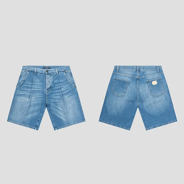 Quần Short Nam Dolce & Gabbana D&G Blue Denim With Gold Tag Embroidered G4I8AP G8N93 S9001 Màu Xanh Size 44 - Thời trang - Vua Hàng Hiệu