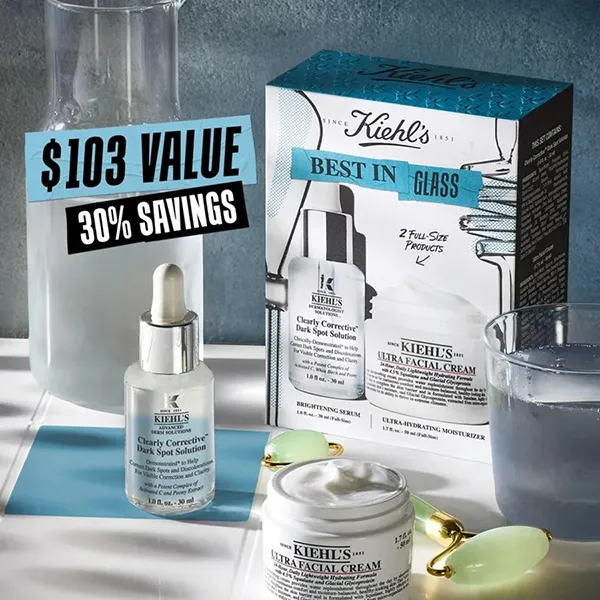 Set Chăm Sóc Da Kiehl's Best In Glass Brightening Duo 2 Món - Mỹ phẩm - Vua Hàng Hiệu