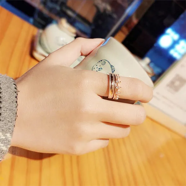 Set Nhẫn Nữ Lili Jewelry Đính Đá CZ Vương Miện Pandora LILI_825322 Màu Vàng - Trang sức - Vua Hàng Hiệu