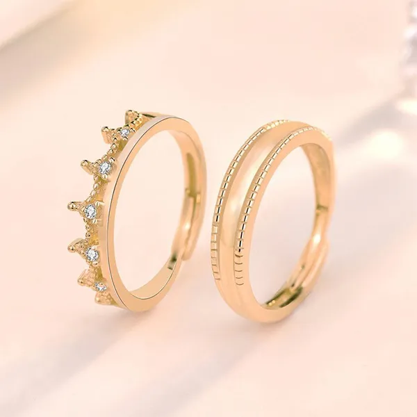 Set Nhẫn Nữ Lili Jewelry Đính Đá CZ Vương Miện Pandora LILI_825322 Màu Vàng - Trang sức - Vua Hàng Hiệu
