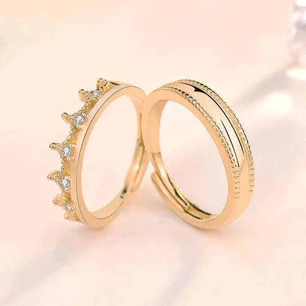 Set Nhẫn Nữ Lili Jewelry Đính Đá CZ Vương Miện Pandora LILI_825322 Màu Vàng - Trang sức - Vua Hàng Hiệu