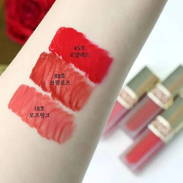 Set Son Whoo Gongjinhyang 3 Món (Mi Glow Lip Balm Wine Red Đỏ Vang 3.3g + Mi Velvet Liquid Lip Rouge 45 Royal Red Đỏ Thuần 2.1g + Túi) - Son Môi - Vua Hàng Hiệu