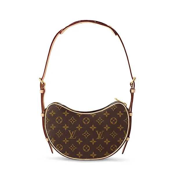 Set Túi Đeo Vai Nữ Louis Vuitton LV MM Croissant Bag M46828 Màu Nâu Đen