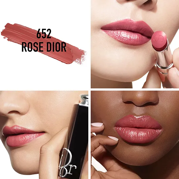 Son Dior Addict Hydrating Shine Lipstick 652 Rose Dior Màu Hồng Đất - 2
