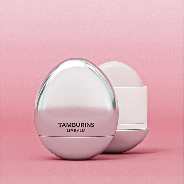 Son Dưỡng Môi Tamburins Egg Lip Balm Milk Tea Vỏ Màu Bạc 5g (Không Mùi)