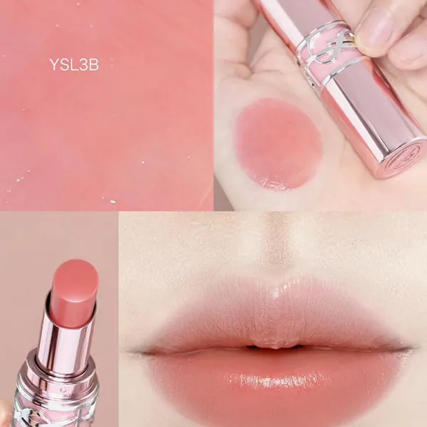 Son Dưỡng YSL Yves Saint Laurent Loveshine Candy Glow 3B Rosewood Blush Màu Hồng Gỗ - Son Môi - Vua Hàng Hiệu