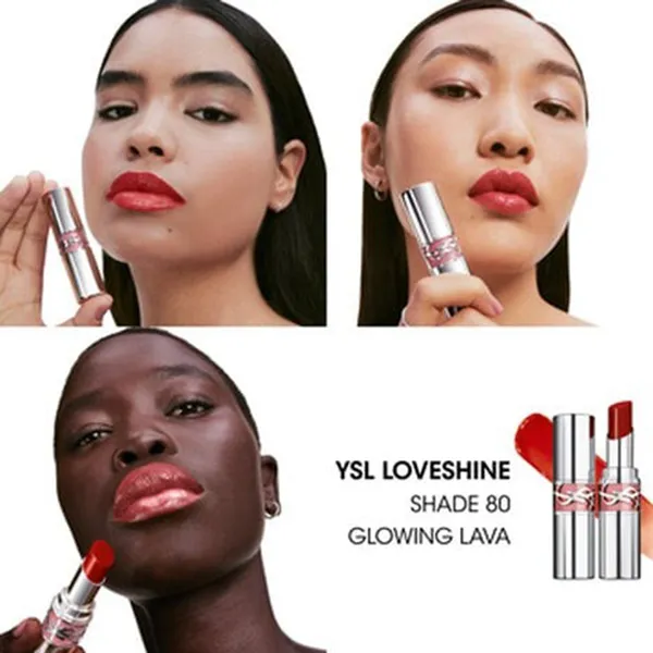 Son Dưỡng Yves Saint Laurent YSL Loveshine Lip Oil Stick 80 Glowing Lava Màu Đỏ, 3.2g