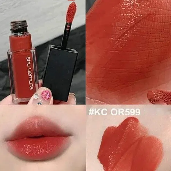 Son Kem Shu Uemura Kinu Cream OR 599 Màu Cam Cháy - Son Môi - Vua Hàng Hiệu