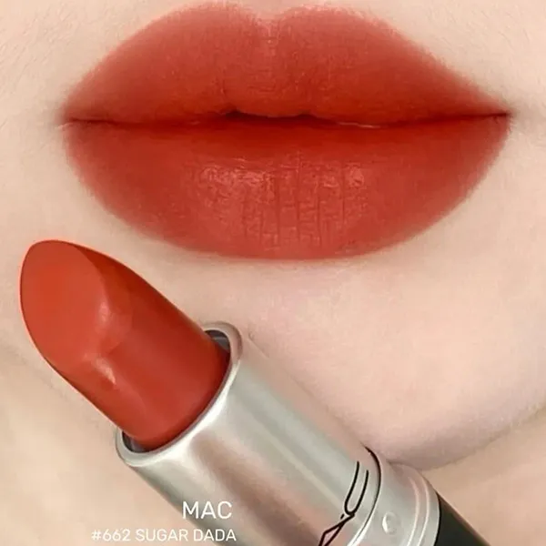 Son MAC Ximal Silky Matte Lipstick 662 Sugar Dada Màu Đỏ Cam Gạch 3.5g - Son Môi - Vua Hàng Hiệu