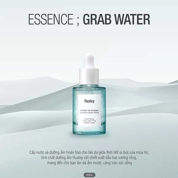 Tinh Chất Dưỡng Ẩm Huxley Secret Of Sahara Essence Grab Water 30ml - 4