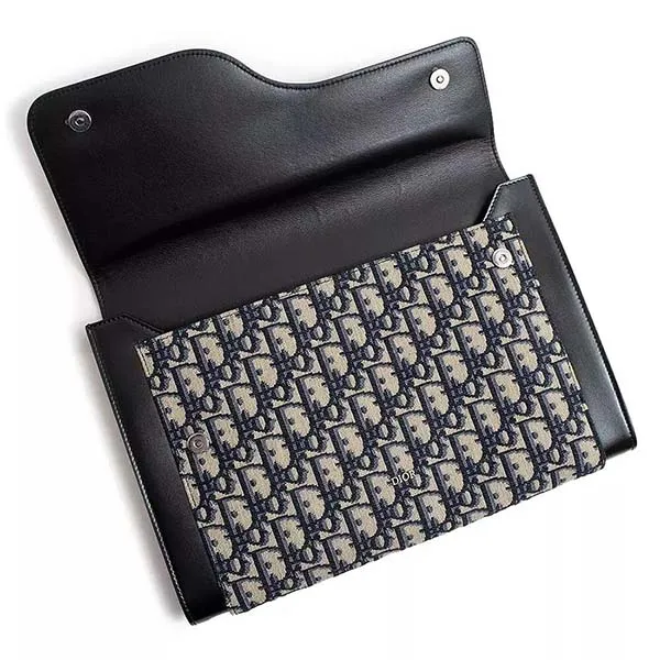 Túi Cầm Tay Dior Christian Homme Saddle Clutch Màu Đen