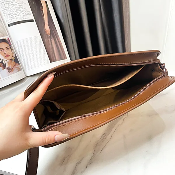 Túi Cầm Tay Nam Burberry Nova Check Clutch Bag Canvas Leather Brown Beige BS7696 Màu Be Nâu - Túi xách - Vua Hàng Hiệu
