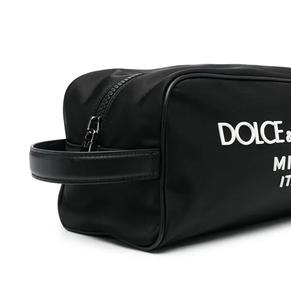 Túi Cầm Tay Nam Dolce & Gabbana D&G With Logo Embroidered BT0989 AG182 8B956 Màu Đen - Túi xách - Vua Hàng Hiệu