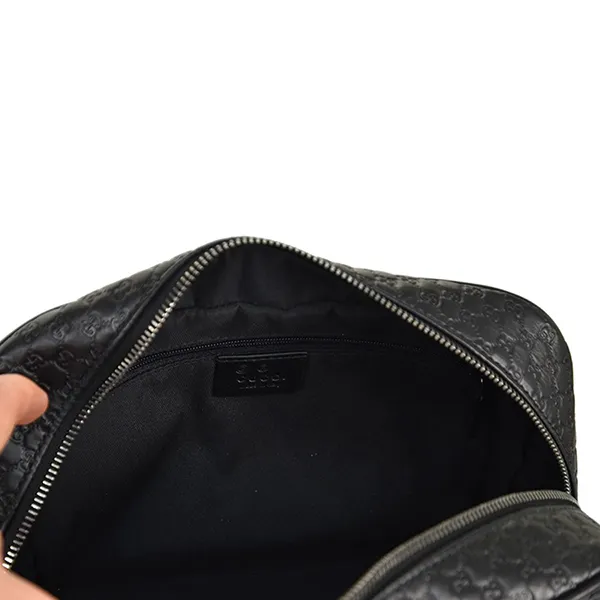 Túi Cầm Tay Nam Gucci Men's Second Clutch Bag Pouch Màu Đen - 4
