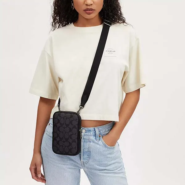 Túi Đeo Chéo Coach Aden Crossbody In Signature Canvas CO912 Màu Đen