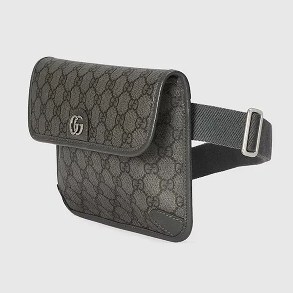Túi Đeo Chéo Nam Gucci Ophidia GG Belt Bag Màu Xám - Túi xách - Vua Hàng Hiệu