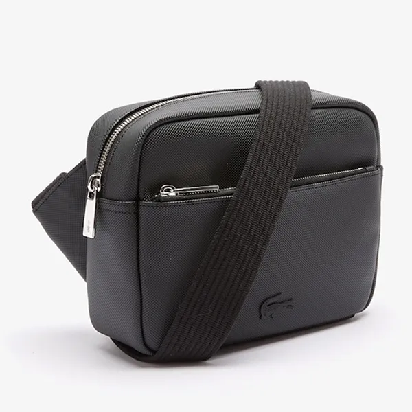 Túi Đeo Chéo Nam Lacoste Men's Classic Petit Piqué Reporter Bag NH3792HC 000 Màu Đen - Túi xách - Vua Hàng Hiệu