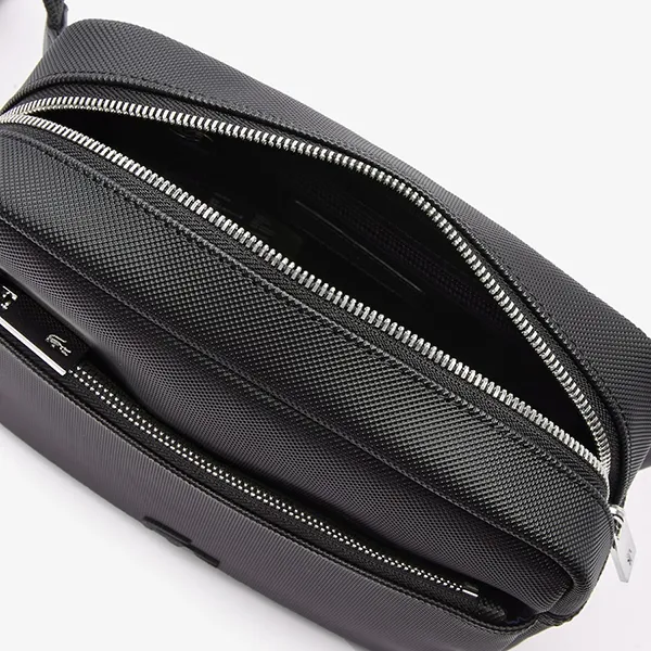 Túi Đeo Chéo Nam Lacoste Men's Classic Petit Piqué Reporter Bag NH3792HC 000 Màu Đen - Túi xách - Vua Hàng Hiệu