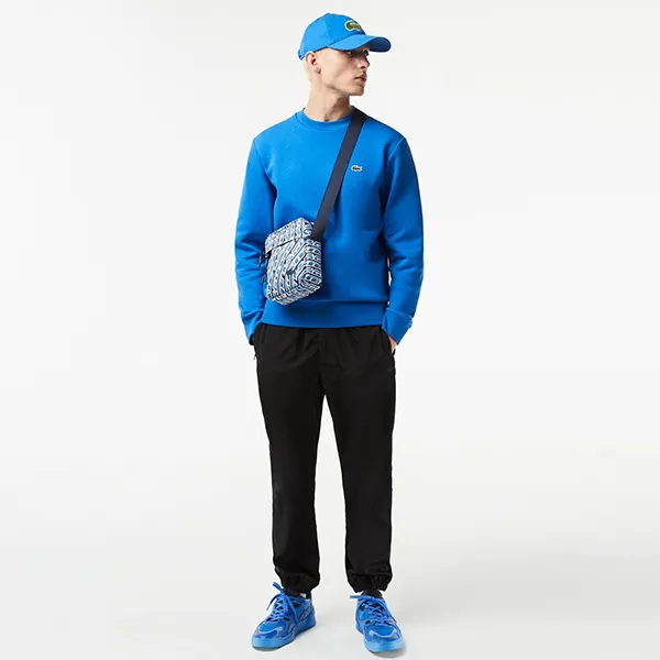 Túi Đeo Chéo Nam Lacoste Men's Neocroc Logo Print Vertical Messenger Bag NH4221NZ L63 Màu Xanh Phối Đen