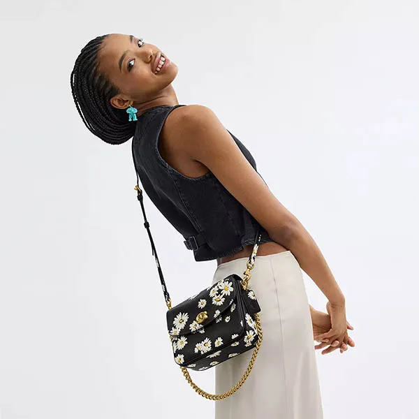Túi Đeo Chéo Nữ Coach Cassie Crossbody Bag With Floral Print CR663 Màu Đen - Túi xách - Vua Hàng Hiệu
