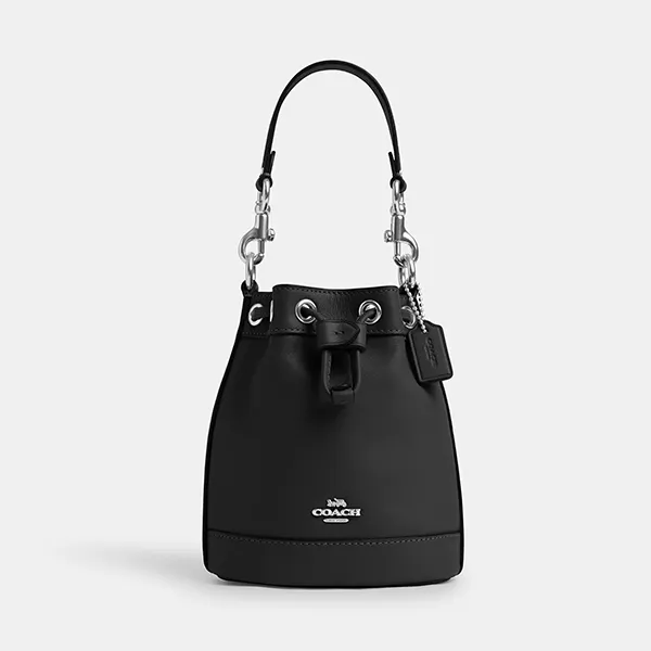 Túi Đeo Chéo Nữ Coach Mini Bucket Bag In Signature CR144 Màu Đen