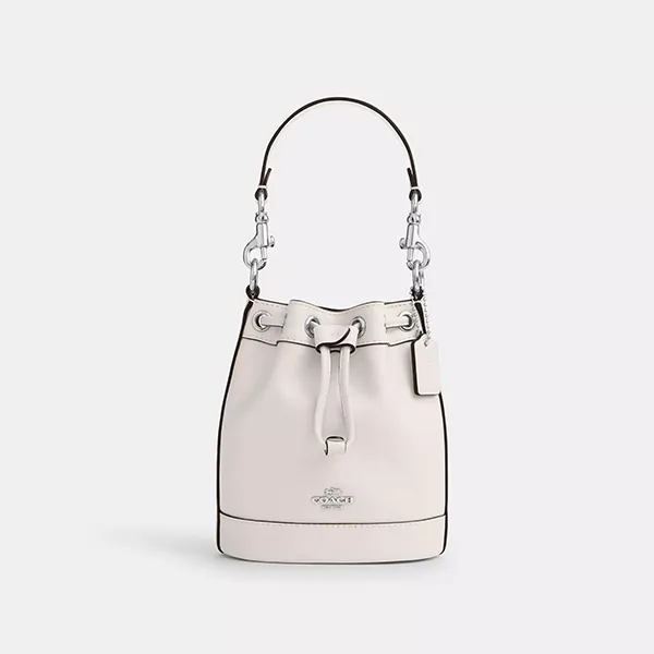 Túi Đeo Chéo Nữ Coach Mini Bucket Bag In Signature CR144 Màu Trắng