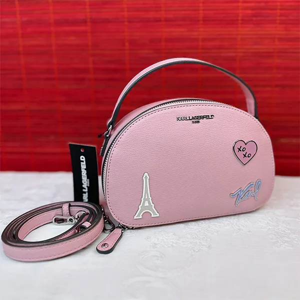 Túi Đeo Chéo Nữ Karl Lagerfeld Paris Maybelle Top Handle Màu Hồng - Túi xách - Vua Hàng Hiệu