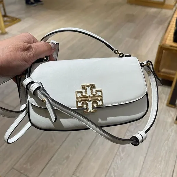 Túi Đeo Chéo Nữ Tory Burch Britten Mini Top Handle Màu Trắng - Túi xách - Vua Hàng Hiệu
