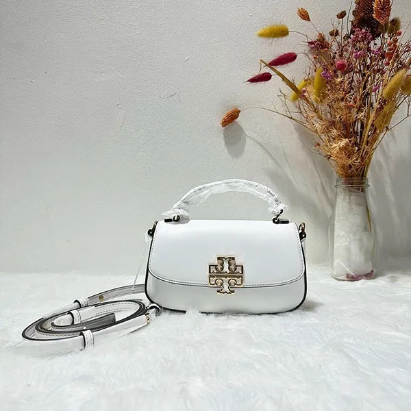 Túi Đeo Chéo Nữ Tory Burch Britten Mini Top Handle Màu Trắng - Túi xách - Vua Hàng Hiệu
