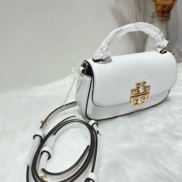 Túi Đeo Chéo Nữ Tory Burch Britten Mini Top Handle Màu Trắng - Túi xách - Vua Hàng Hiệu