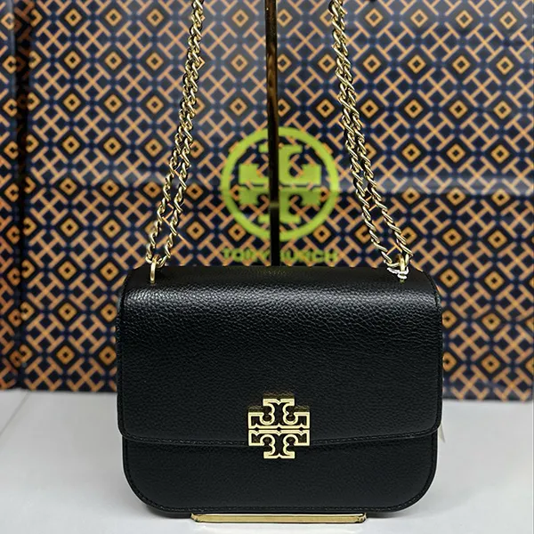 Túi Đeo Chéo Nữ Tory Burch Britten Small Adjustable Shoulder Bag Black Màu Đen - Túi xách - Vua Hàng Hiệu