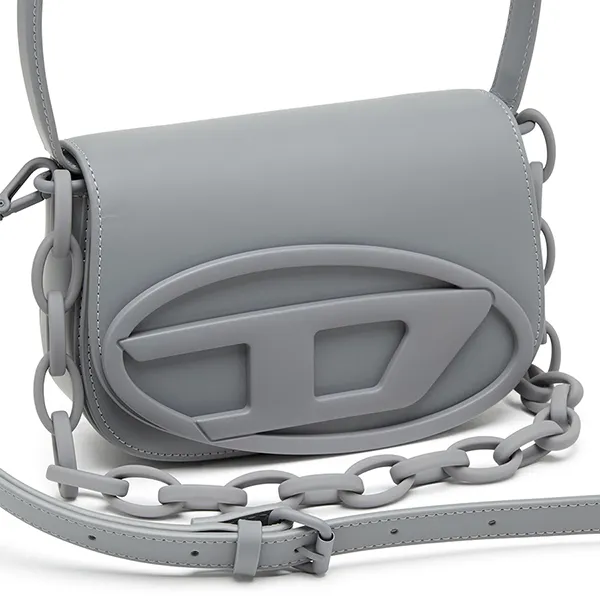 Túi Đeo Vai Nữ Diesel 1DR-Iconic Shoulder Bag In Matte Leather X08396P6248 Màu Xám