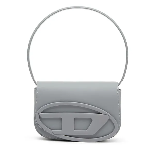 Túi Đeo Vai Nữ Diesel 1DR-Iconic Shoulder Bag In Matte Leather X08396P6248 Màu Xám