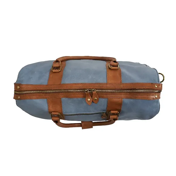 Túi Du Lịch Medici Of Florence 9277 DL - Blue Grey-Rust Màu Nâu Phối Xanh - Túi xách - Vua Hàng Hiệu