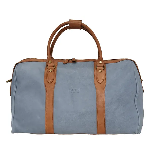Túi Du Lịch Medici Of Florence 9277 DL - Blue Grey-Rust Màu Nâu Phối Xanh - Túi xách - Vua Hàng Hiệu
