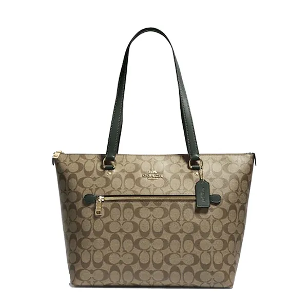 Túi Tote Nữ Coach Signature Gallery Bag 79609 Khaki Màu Be Nâu - Túi xách - Vua Hàng Hiệu