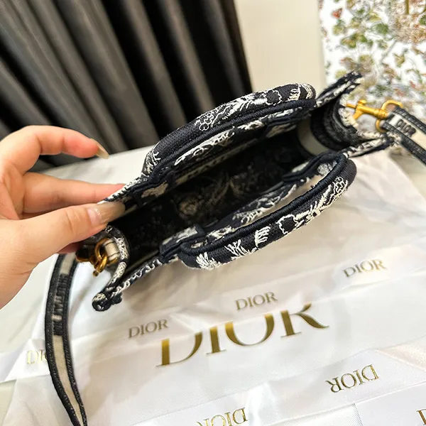 Túi Tote Nữ Dior Mini Book With Strap Màu Xanh Đen - Túi xách - Vua Hàng Hiệu