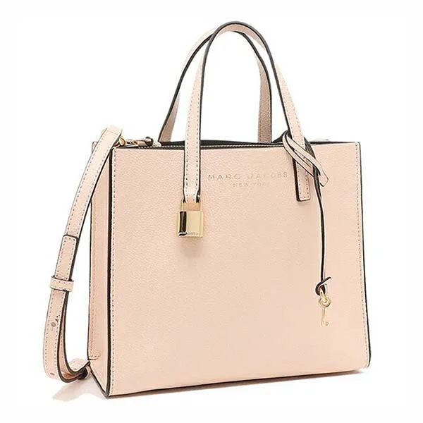 Túi Tote Nữ Marc Jacobs Grind Coated Mini Leather M0015685 696 Màu Hồng Nhạt