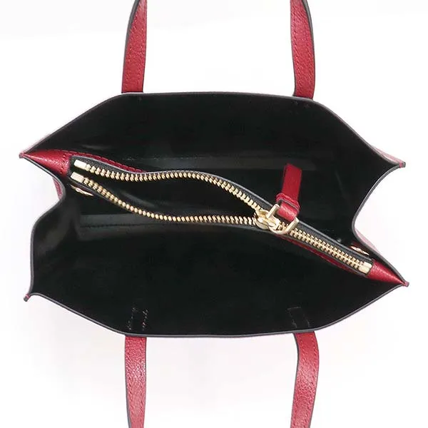 Túi Tote Nữ Marc Jacobs Grind Coated Mini Leather M0015685 605 Màu Đỏ Mận