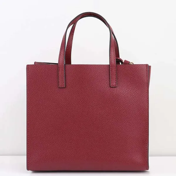 Túi Tote Nữ Marc Jacobs Grind Coated Mini Leather M0015685 605 Màu Đỏ Mận
