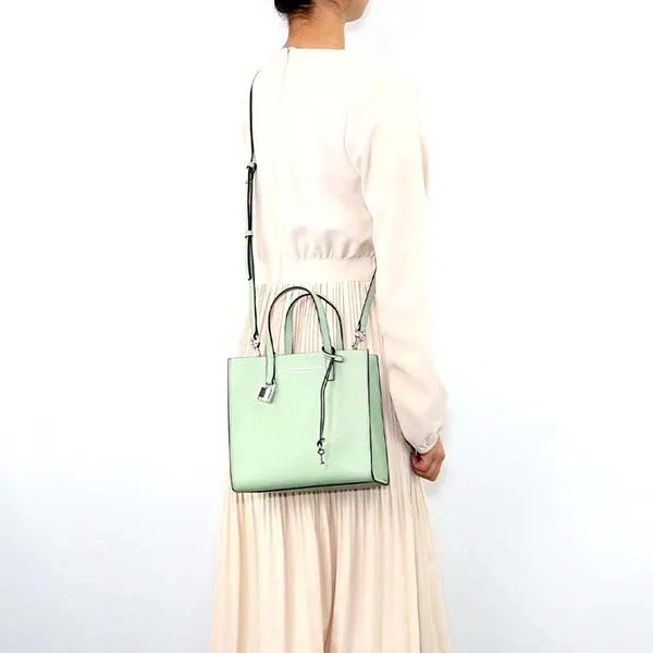 Túi Tote Nữ Marc Jacobs Grind Coated Mini Leather M0015685 331 Màu Xanh