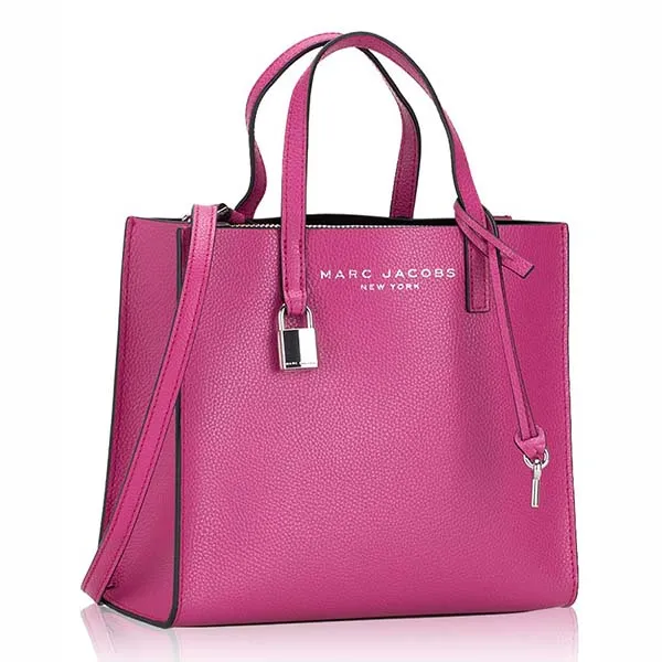 Túi Tote Nữ Marc Jacobs Grind Coated Mini Leather M0015685 656 Màu Hồng Đậm - Túi xách - Vua Hàng Hiệu