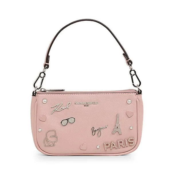 Túi Xách Nữ Karl Lagerfeld Maybelle Demi Cate Pins Shoulder Bag Rose Smoke Màu Hồng Nhạt - Túi xách - Vua Hàng Hiệu