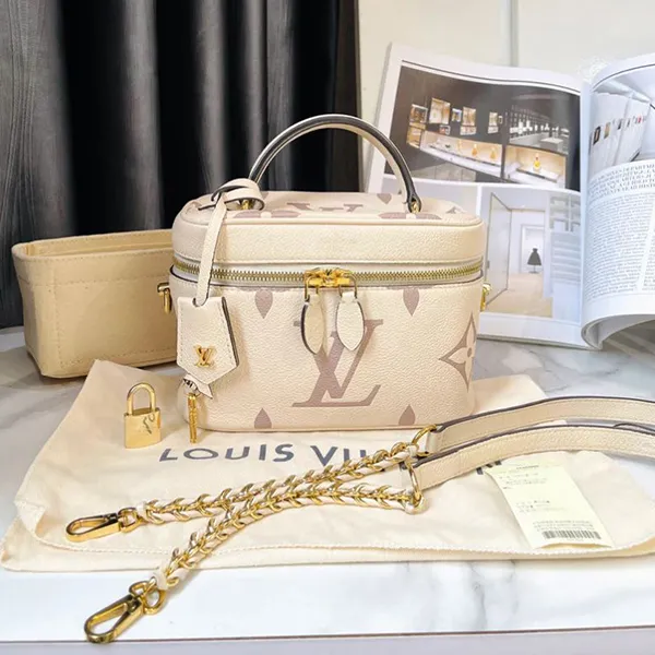 Túi Xách Nữ Louis Vuitton LV Vanity PM Màu Trắng Kem