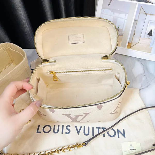 Túi Xách Nữ Louis Vuitton LV Vanity PM Màu Trắng Kem